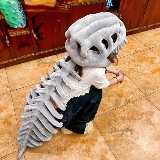 3D Soft Dinosaur Skeleton Plush Toy Set for Kids
