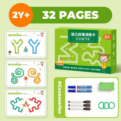 Montessori Drawing Toy Set for Toddler Math and Shape Learning