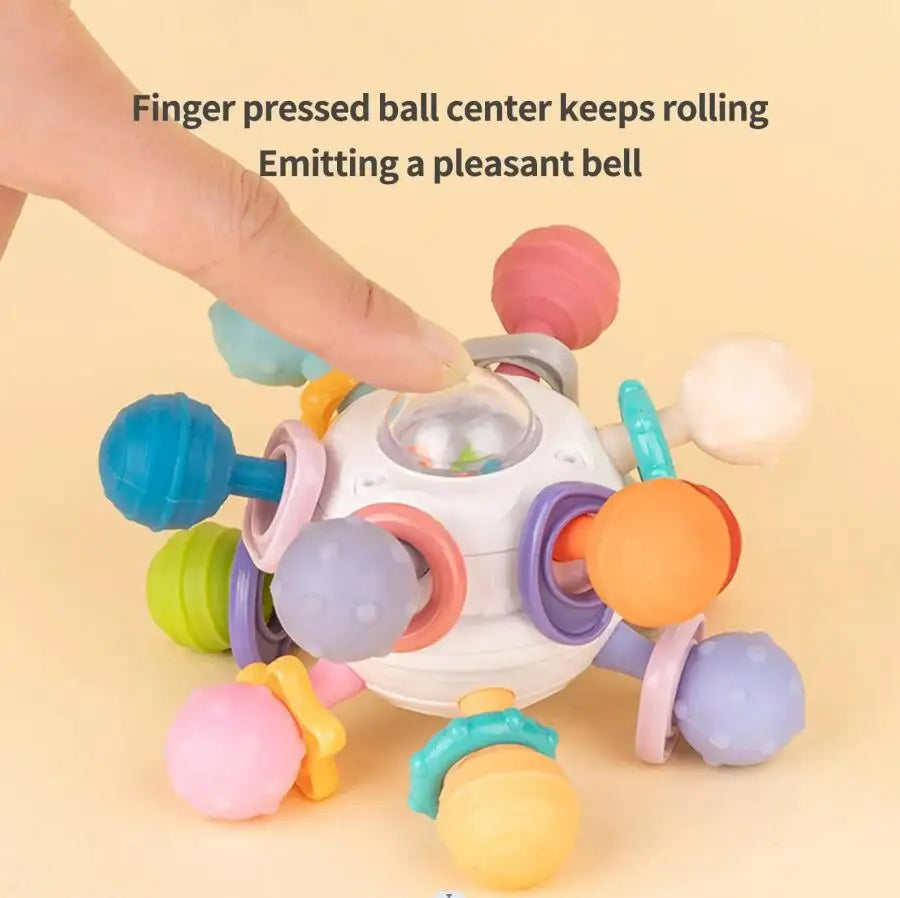 Montessori Sensory Rattle Teether for Infants 0-12 Months
