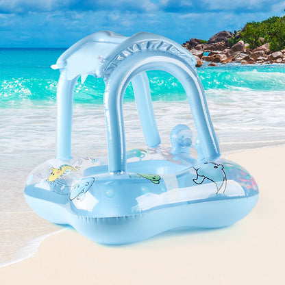 Canopy Pool Float for Babies and Toddlers - Safe Swim Ring