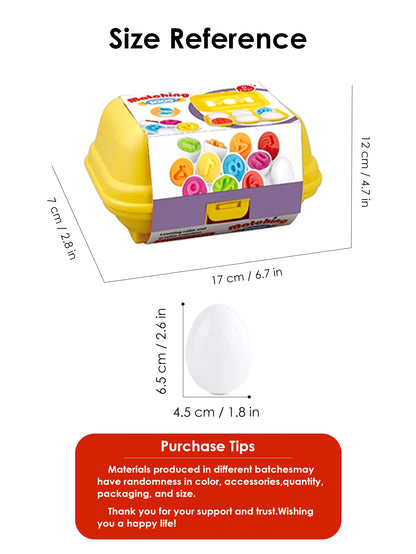 Montessori Color and Shape Matching Smart Eggs for Toddlers