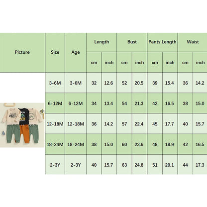 Toddler Boys Tractor Print Sweatshirt and Pants Outfit Set
