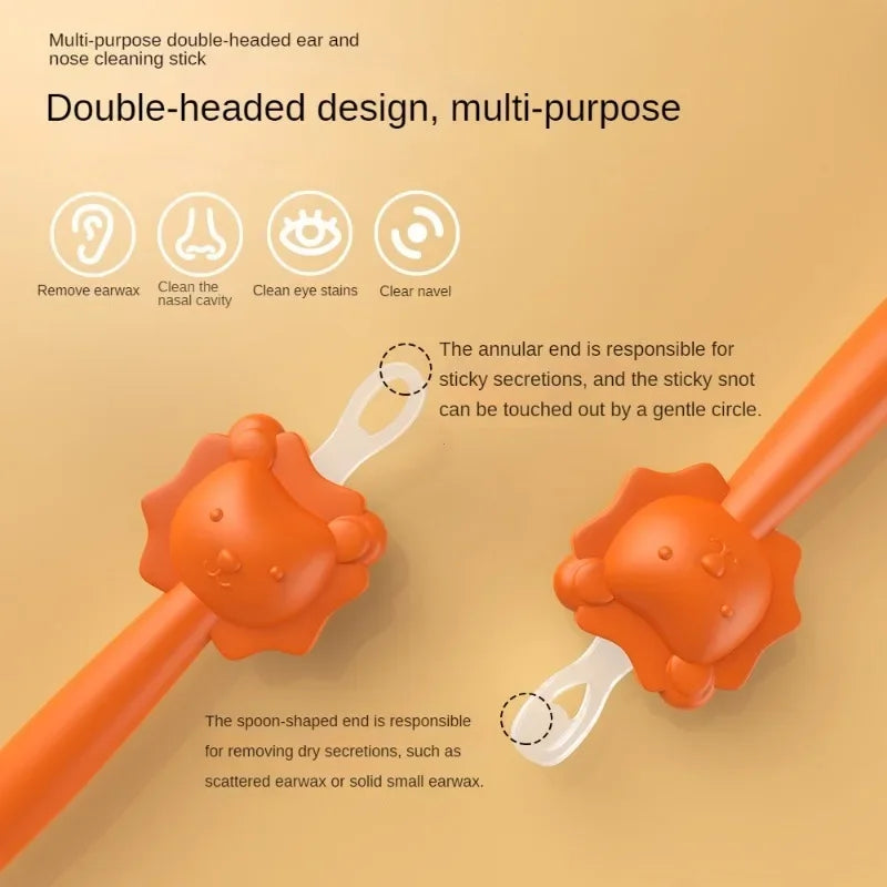 Silicone Baby Ear Wax Cleaner with Double-Headed Spoon