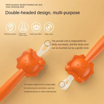 Silicone Baby Ear Wax Cleaner with Double-Headed Spoon