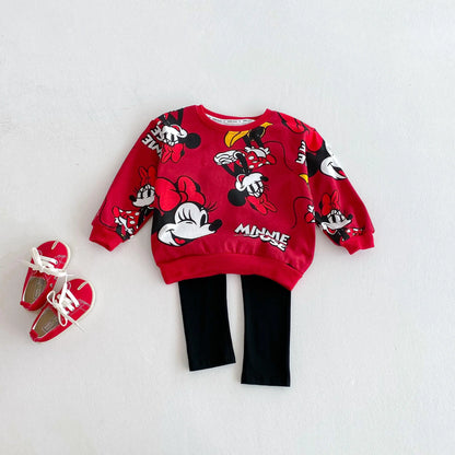 Mickey Mouse Hoodie and Pants Set for Girls