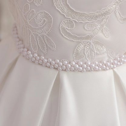 Floral Embroidery Lace Baby Dress for Girls 0-5T
