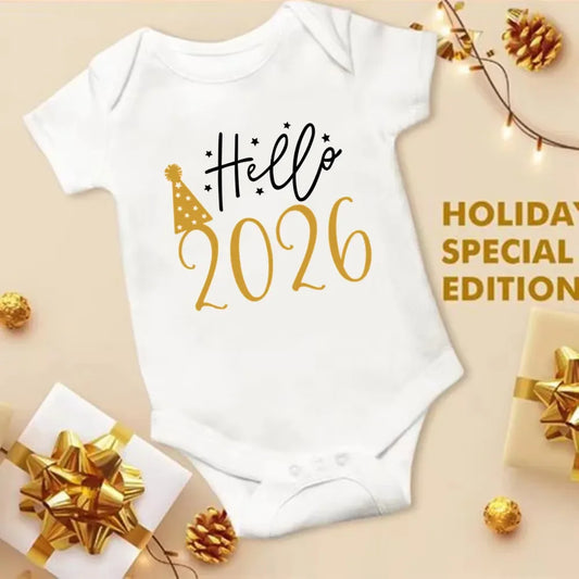 New Year Cotton Baby Bodysuit for Boys and Girls
