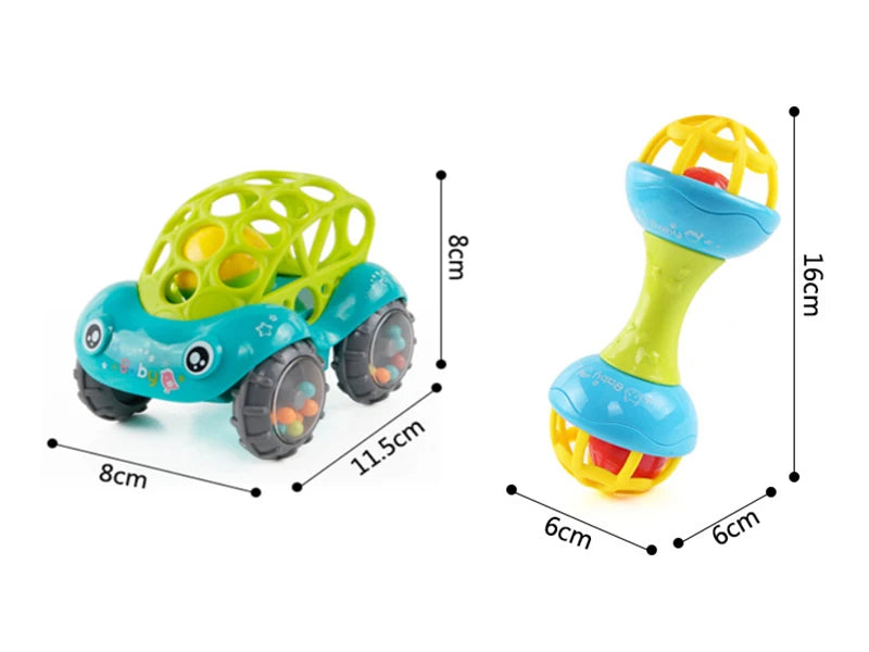 Montessori Sensory Rattle Teether for Infants 0-12 Months
