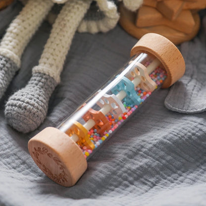Montessori Rain Stick Rattle - Sensory Toy for Babies