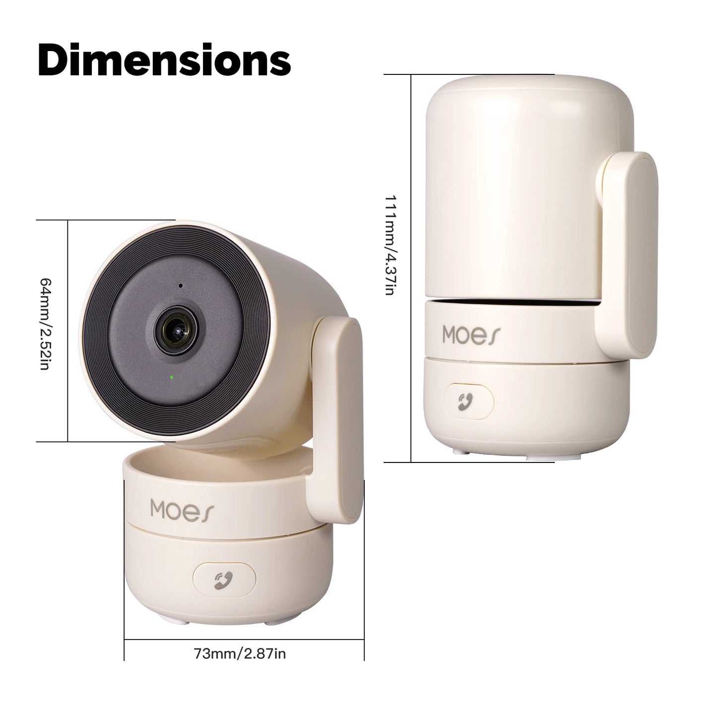 4MP WiFi Indoor Pan/Tilt Security Camera with Night Vision