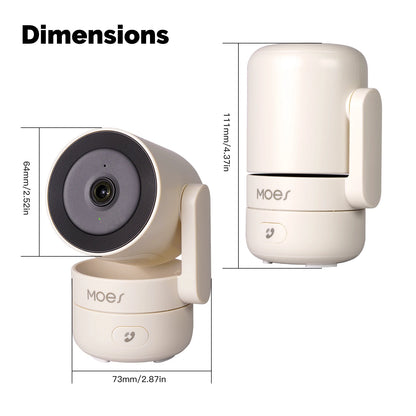 4MP WiFi Indoor Pan/Tilt Security Camera with Night Vision
