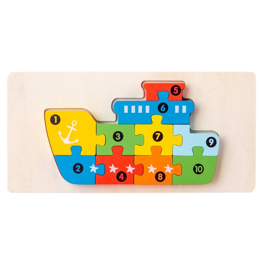 Wooden Standing Puzzle for Young Children and Babies