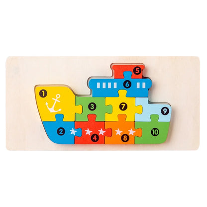 Wooden Standing Puzzle for Young Children and Babies