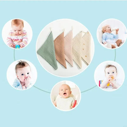 5-Pack Baby Cotton Burp Cloths and Wipes for Newborns