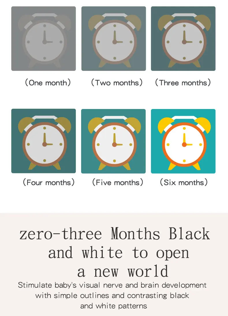 High Contrast Montessori Vision Cards for Babies 0-12 Months
