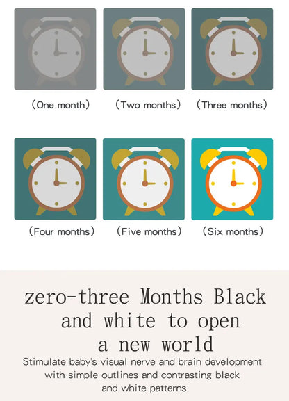 High Contrast Montessori Vision Cards for Babies 0-12 Months