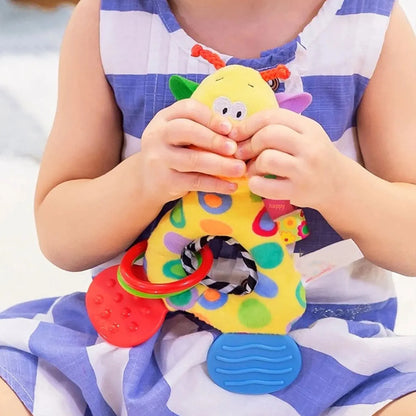 Baby Rattle Teether Toy with Music and Grip Training Giraffe