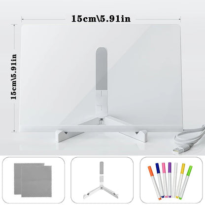 LED Light-Up Blackboard Drawing Board for Kids