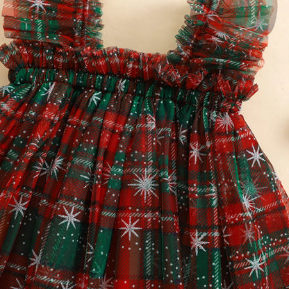 Toddler Christmas Tutu Dress for Baby Girls, Sizes 6M-4Y