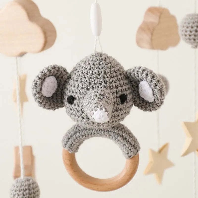 Musical Baby Cloud Rattle & Crib Mobile for Newborns