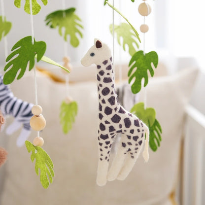 Forest Animal Crib Mobile Rattle Toy for Infants 0-12 Months
