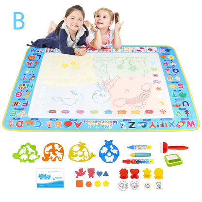 Water Drawing Mat for Kids with Reusable Magic Pens