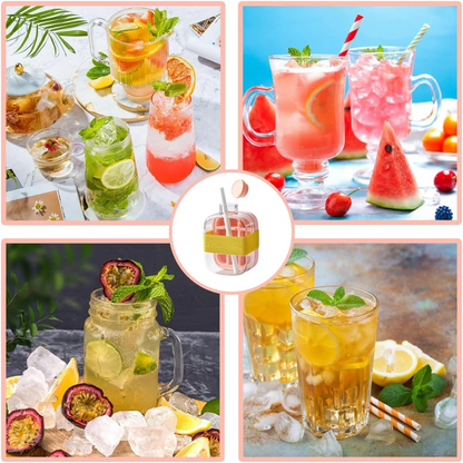 2-in-1 Ice Cube Bottle with Easy Press Release Tray