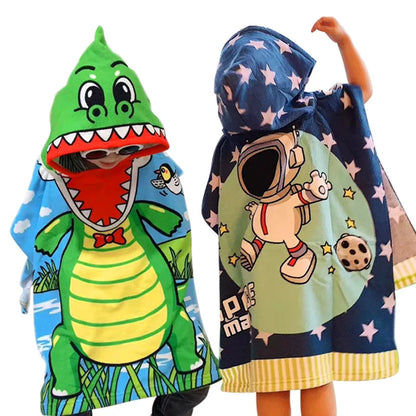 Dinosaur Hooded Bathrobe for Kids and Infants
