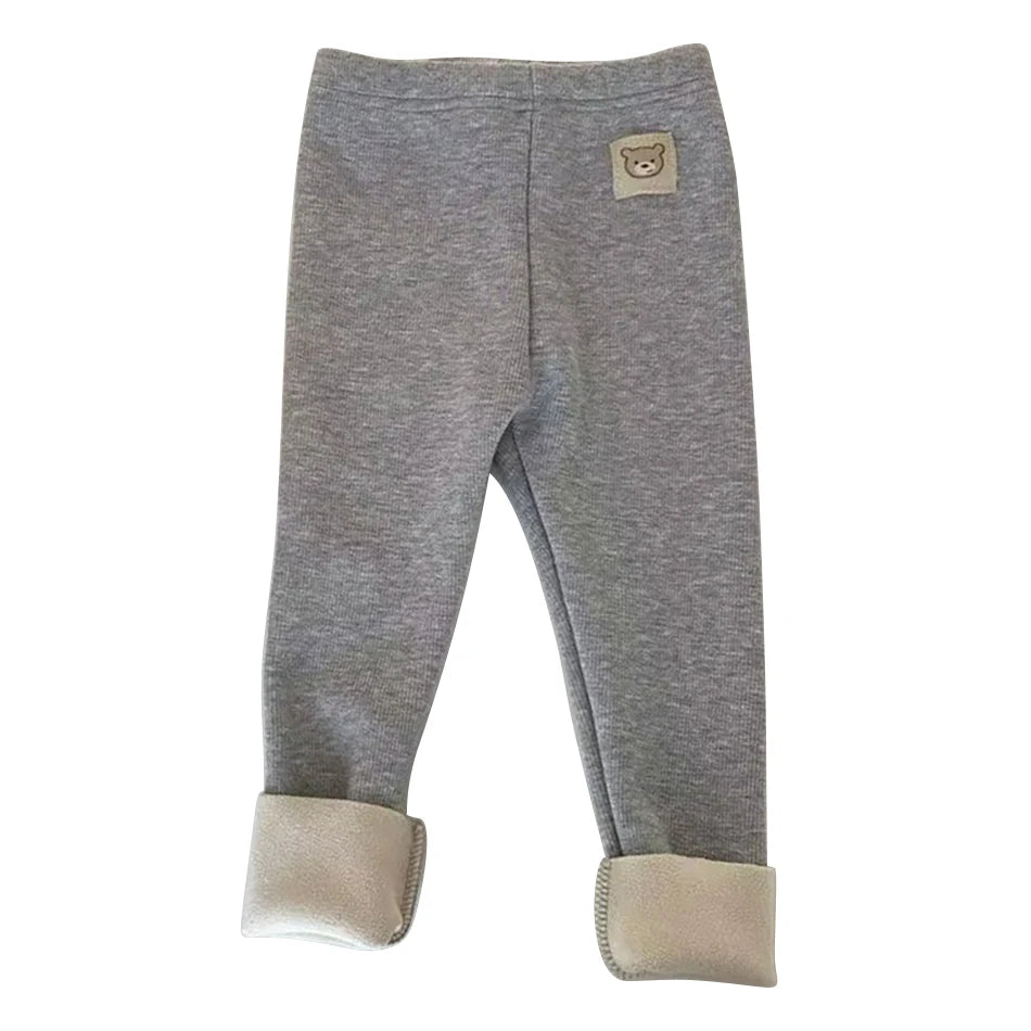 Children's Cartoon Warm Leggings with Feet for Cold Weather