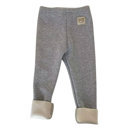 Children's Cartoon Warm Leggings with Feet for Cold Weather
