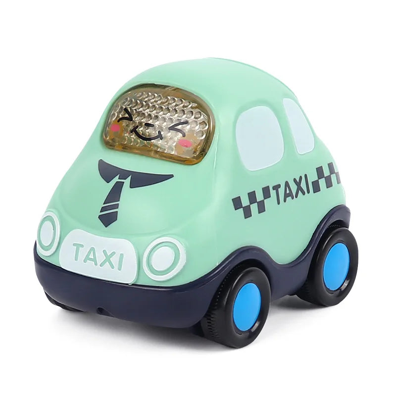 Soft Rubber Push and Go Cars for Infants 6-12 Months