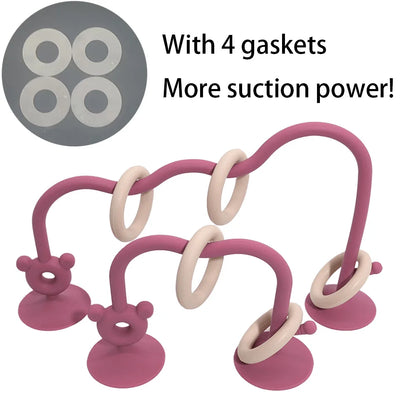 Silicone Bead Tabletop Toy for Baby Learning and Play