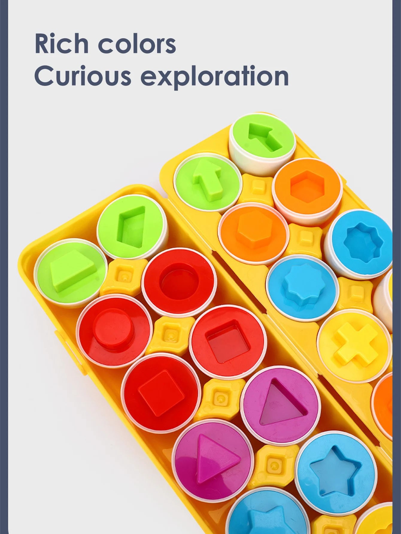 Montessori Color and Shape Matching Smart Eggs for Toddlers