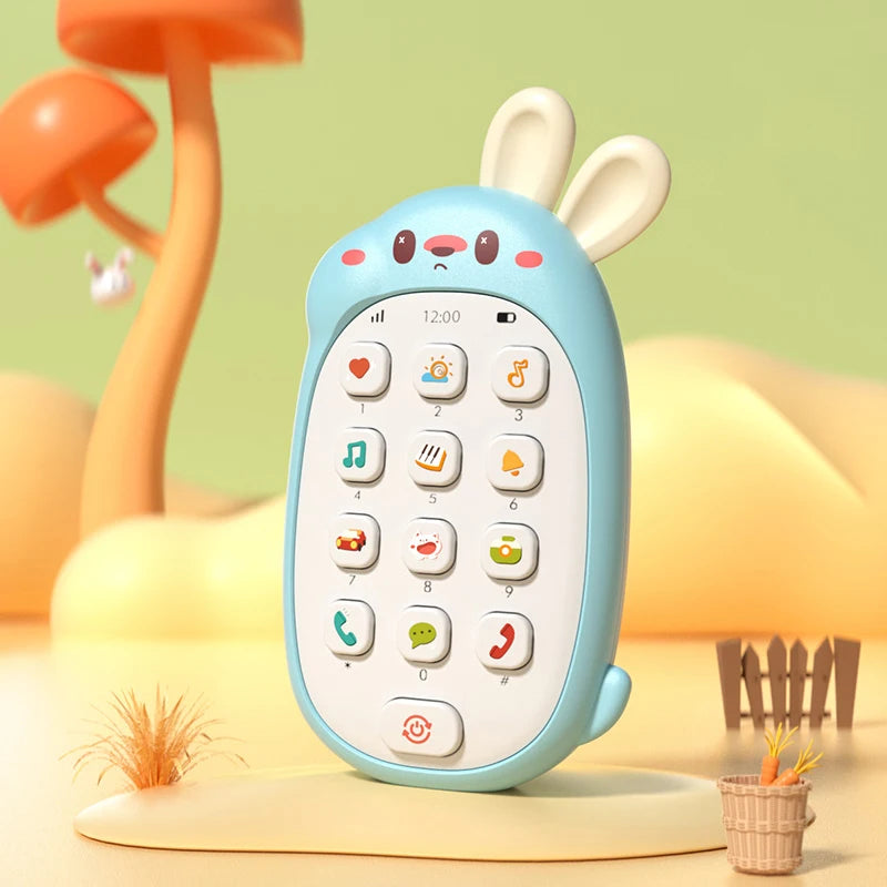 Baby Rabbit Puzzle Mobile Phone Toy - Chewable Music Fun