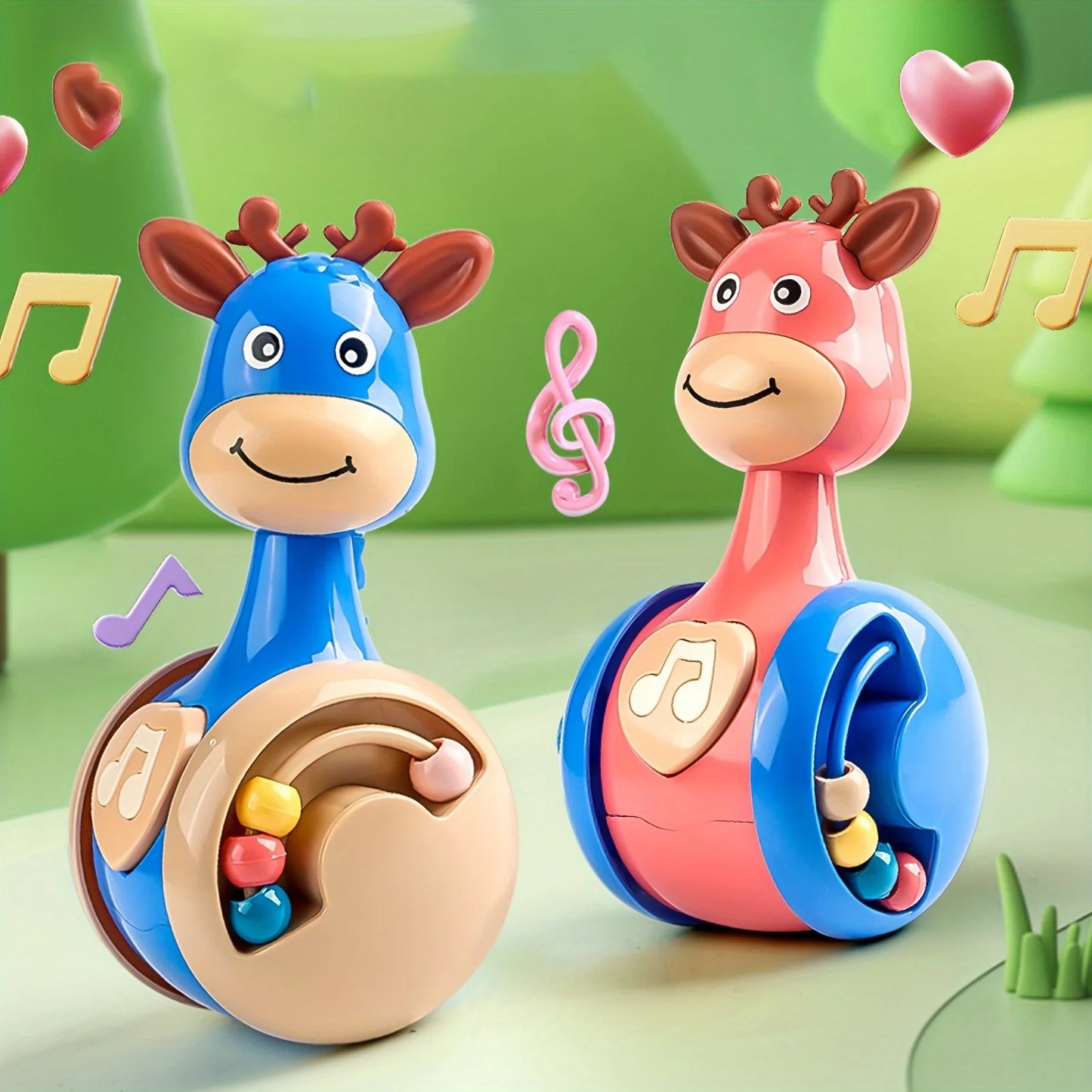 Fawn Sliding Tumblers Rattle Toy for Baby Learning and Play
