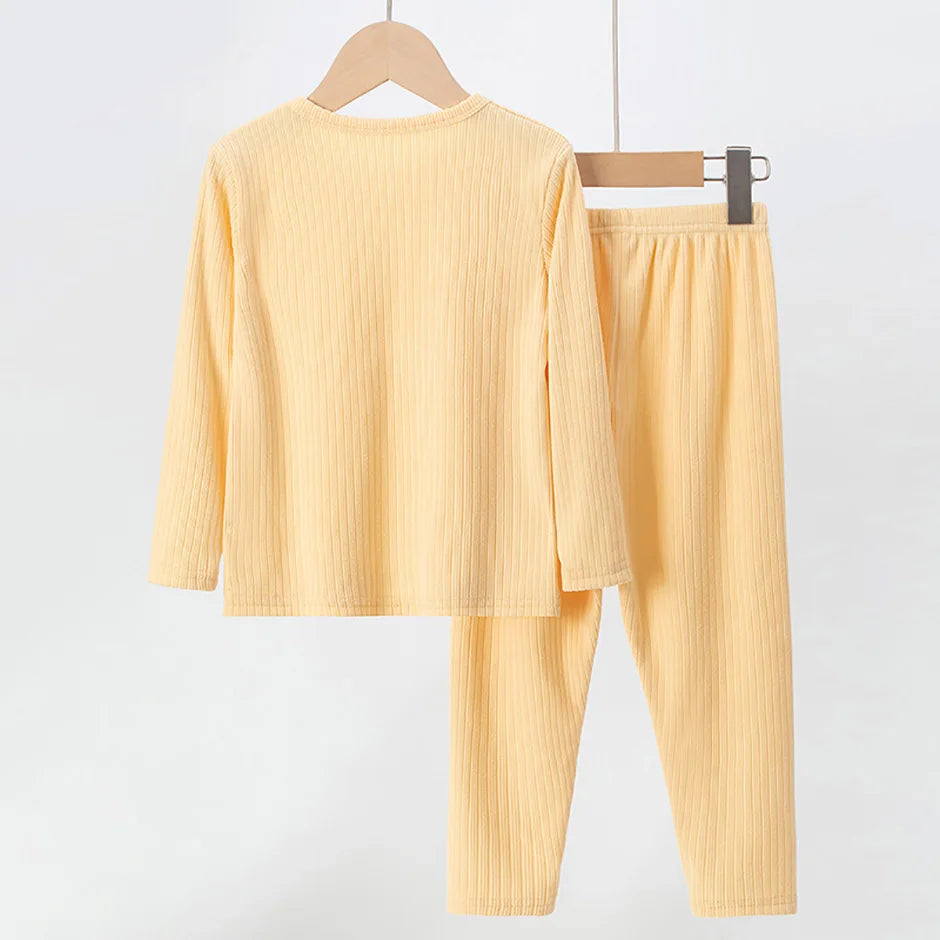 Children's 2-Piece Thermal Underwear Set for Fall/Winter