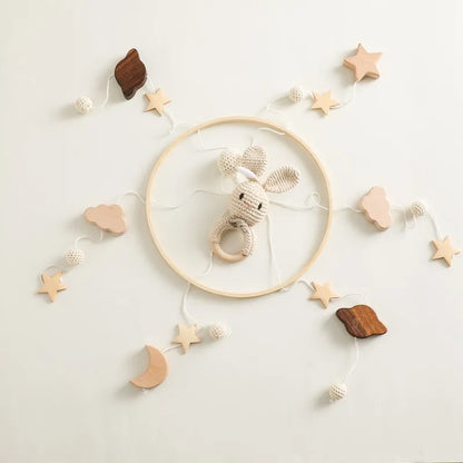 Musical Baby Cloud Rattle & Crib Mobile for Newborns