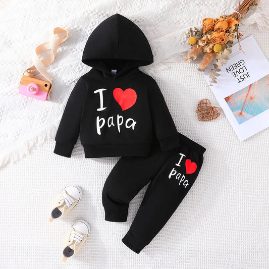 Unisex Baby Hoodie and Pants Outfit for 3-24 Months