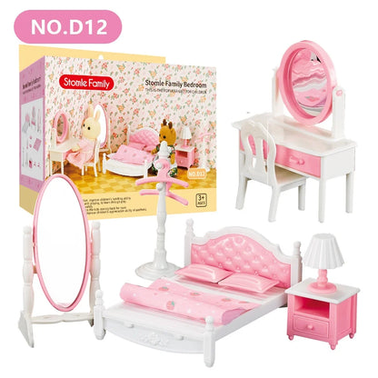 1:12 Miniature Forest Family Kitchen Set for Dollhouses