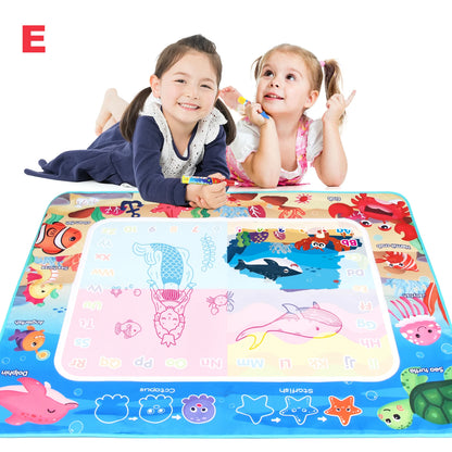 Water Drawing Mat for Kids with Reusable Magic Pens