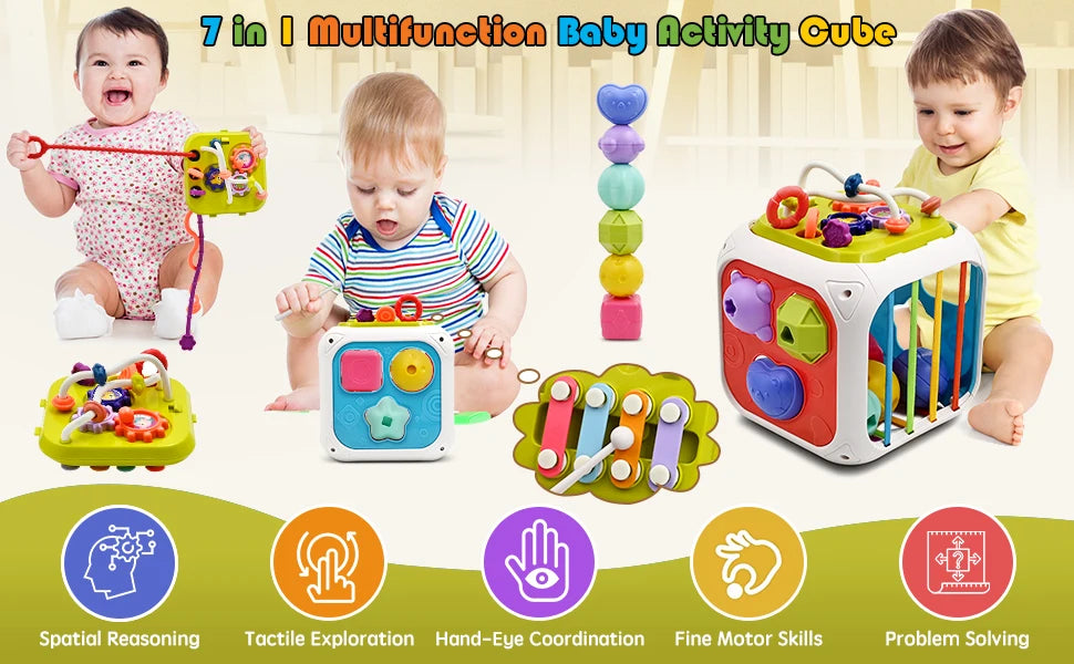 Montessori Shape Sorter Toy for Babies 0-3 Years
