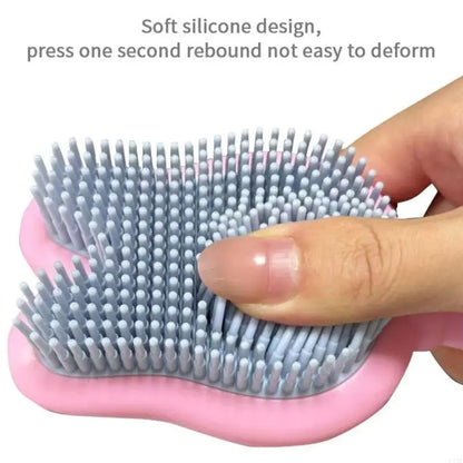 Silicone Scalp Massager Brush for Babies with Cartoon Design
