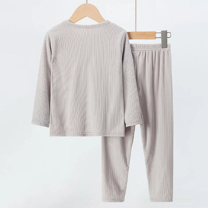 Children's 2-Piece Thermal Underwear Set for Fall/Winter