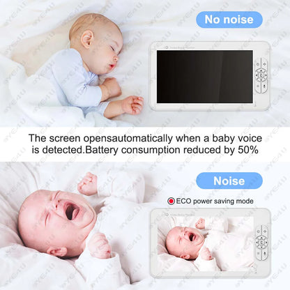 5-Inch PTZ Video Baby Monitor with Camera and Temperature Sensor