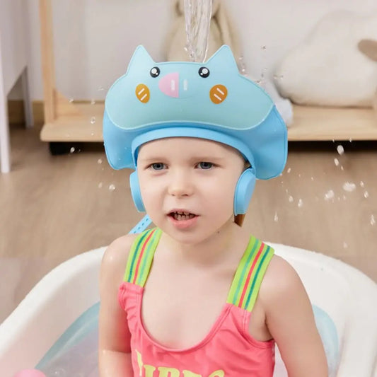 Soft Waterproof Baby Shower Cap for Eye & Ear Protection