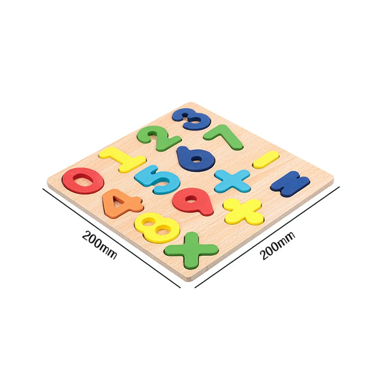 Wooden Alphabet and Number Puzzle for Preschool Learning