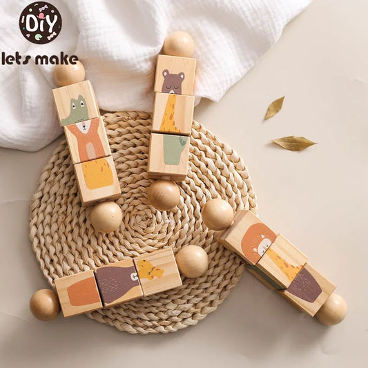 Wooden Montessori Musical Rattle Hand Bell for Babies