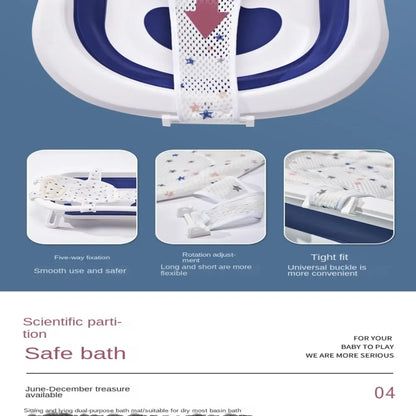 Adjustable Anti-Slip Baby Bath Cushion and Pillow Mat
