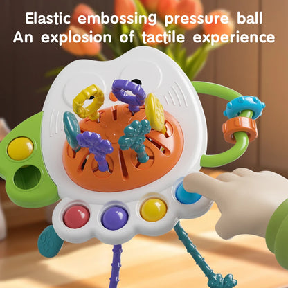 Owl Pull String Sensory Toy for Baby Grasp Training 10+ Months