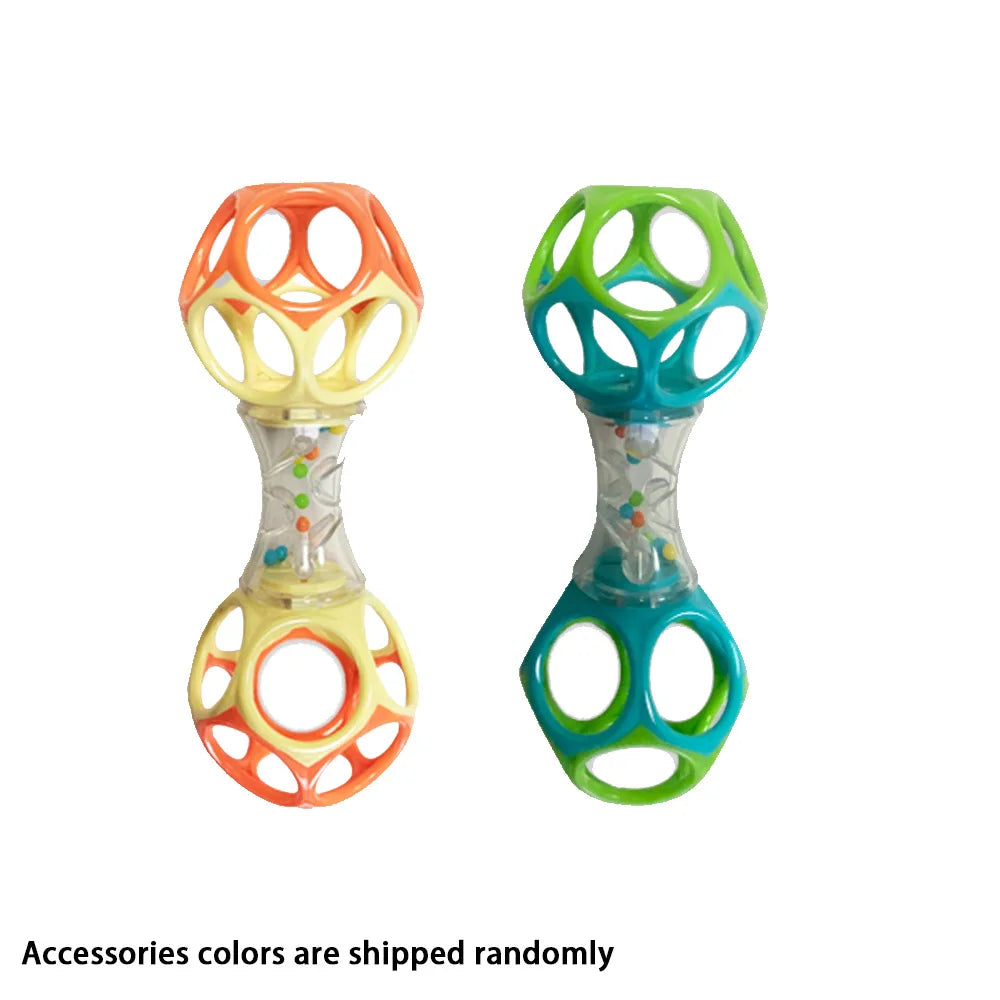 Baby Teether Rattle Barbell Toy for 3 Months and Up
